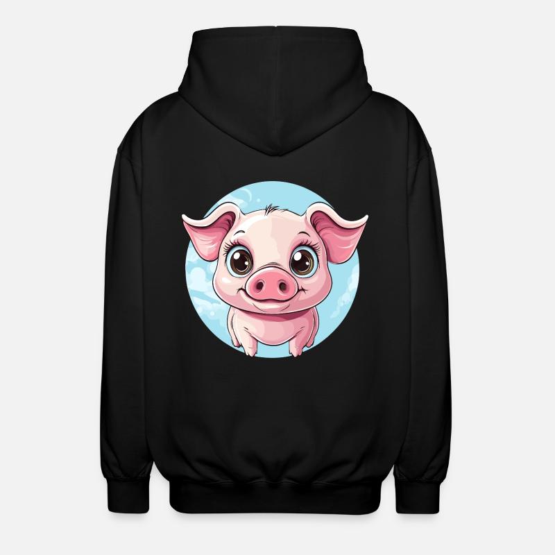 Cochon heureux - Veste à capuche unisexe - noir