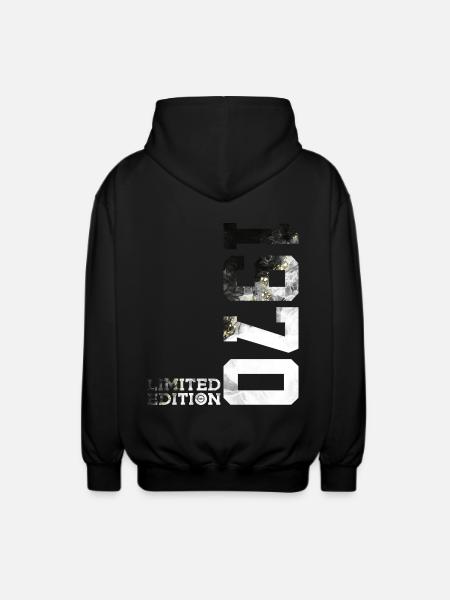56TH BIRTHDAY LIMITED EDITION 1970 - Unisex Hooded Jacket - black