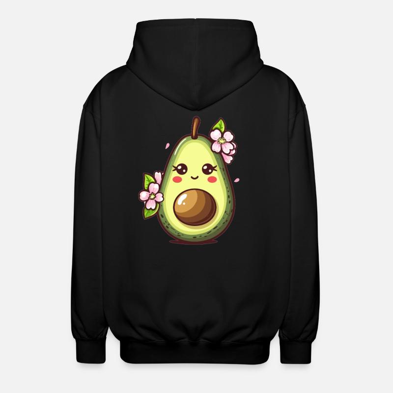 Avocat doux aux fleurs - Veste à capuche unisexe - noir