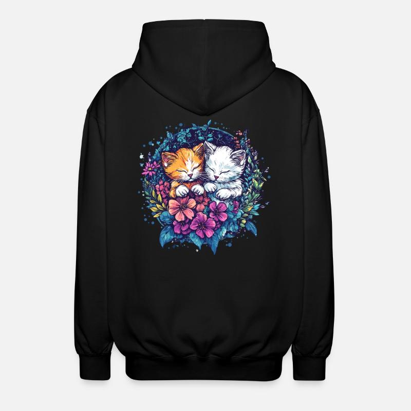 Câlins de chatons - Veste à capuche unisexe - noir