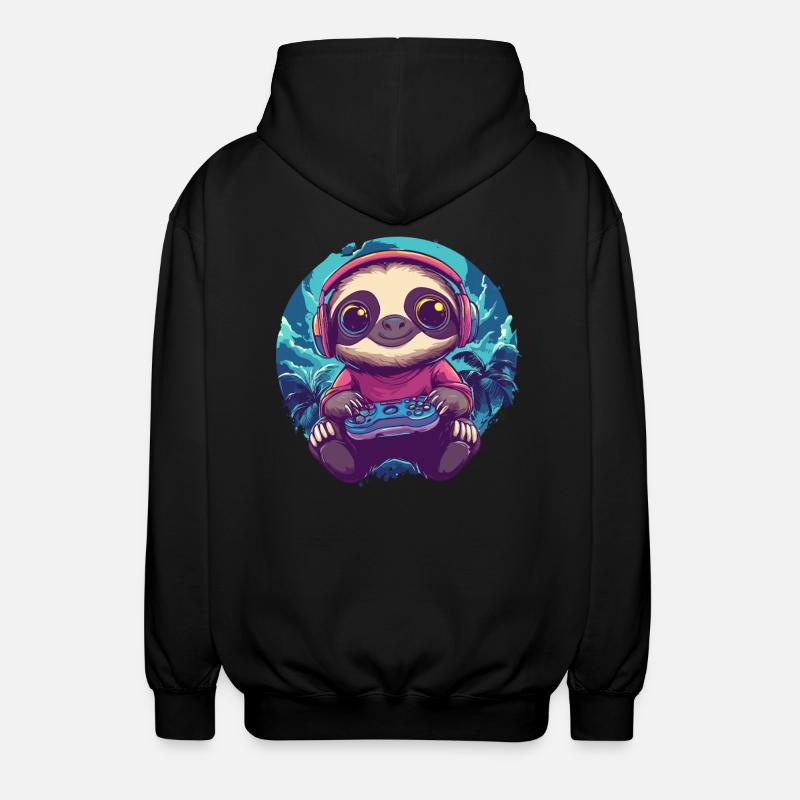 Gamer Sloth Chill Mode - Veste à capuche unisexe - noir