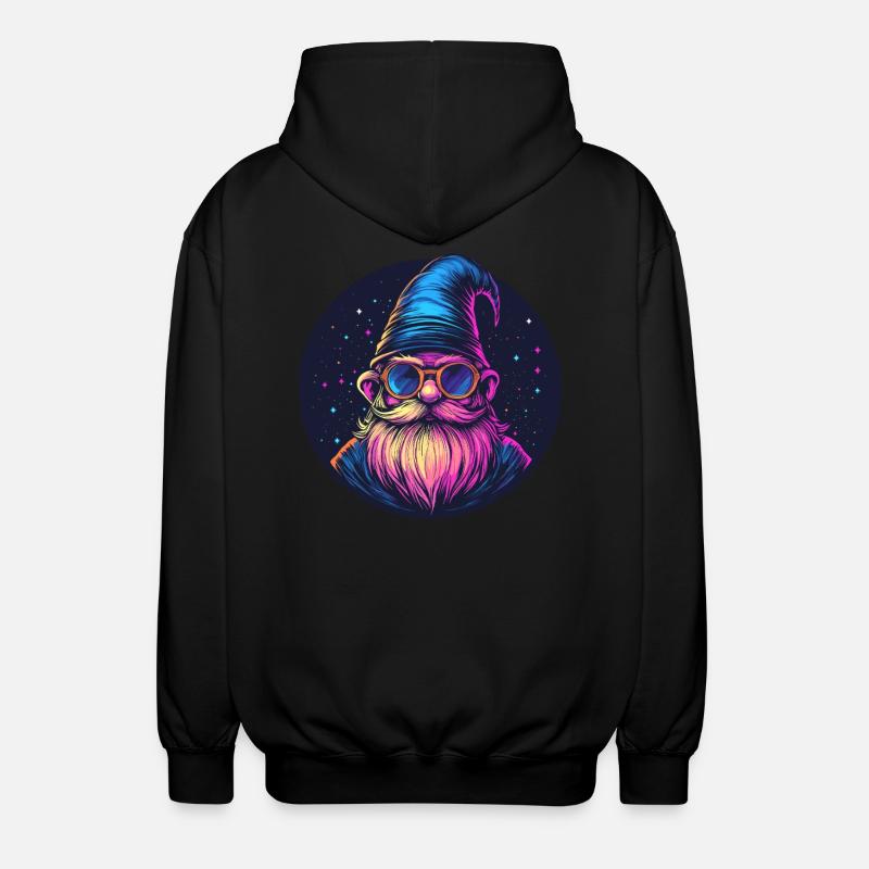 Weltraum Zwerg Retro Look - Unisex Kapuzenjacke - Schwarz