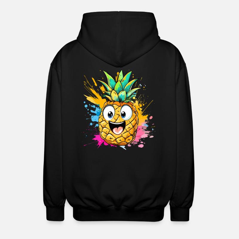 Explosion d’ananas heureuse - Veste à capuche unisexe - noir