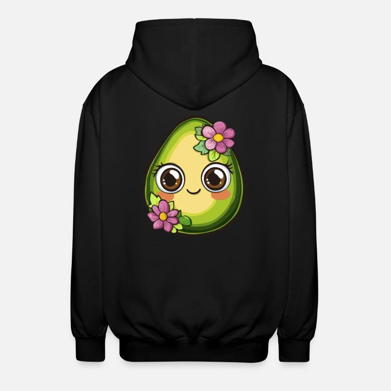 Avocat doux aux fleurs - Veste à capuche unisexe - noir