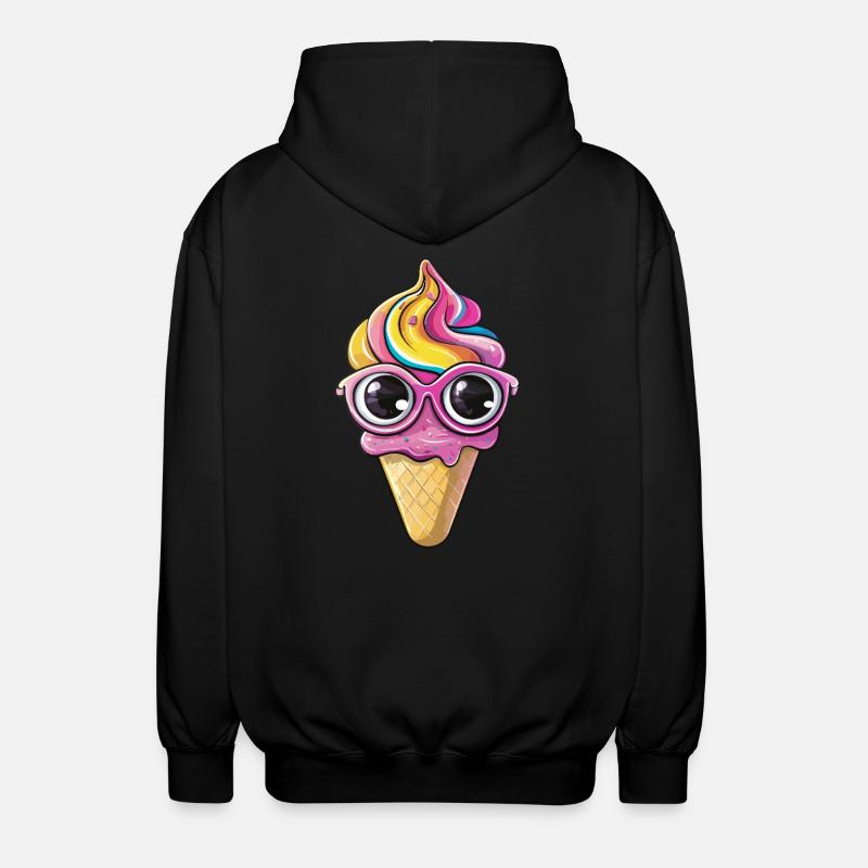 Glace avec des verres - Veste à capuche unisexe - noir