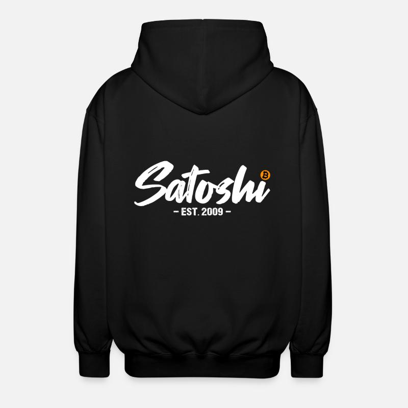 Satoshi est 2009 Bitcoin - Veste à capuche unisexe - noir