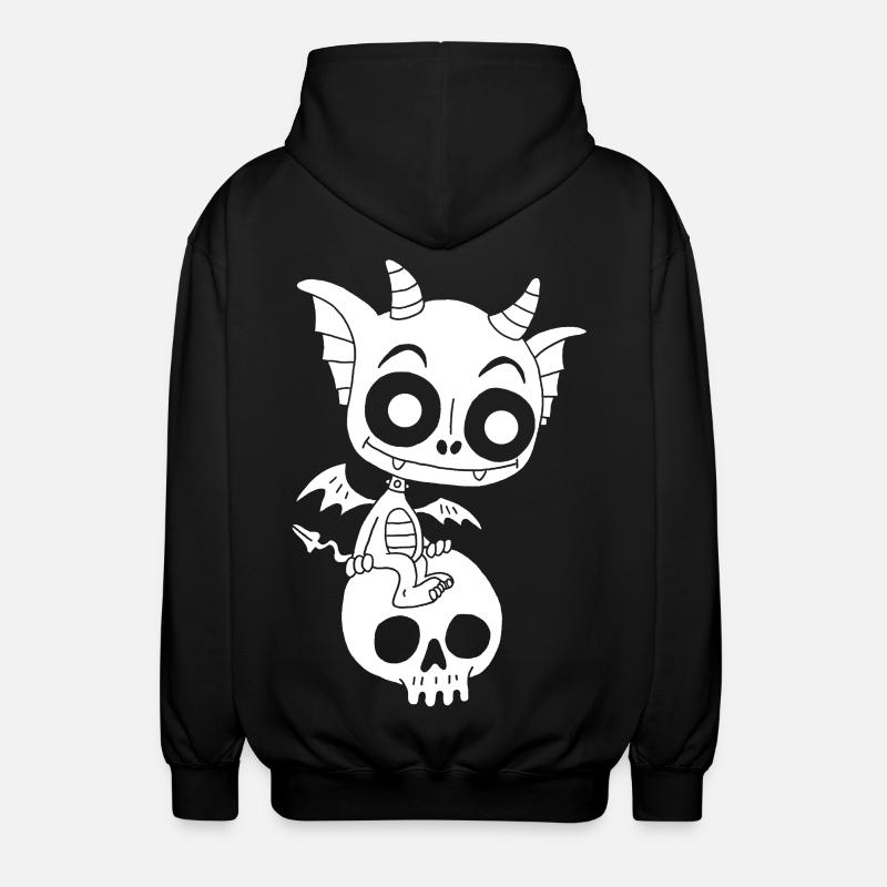 Petit démon blanc se repose - Veste à capuche unisexe - noir