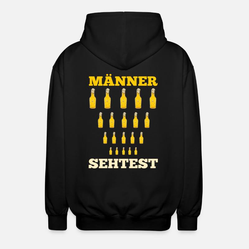 Bier Männer Sehtest Bier Spruch - Unisex Kapuzenjacke - Schwarz