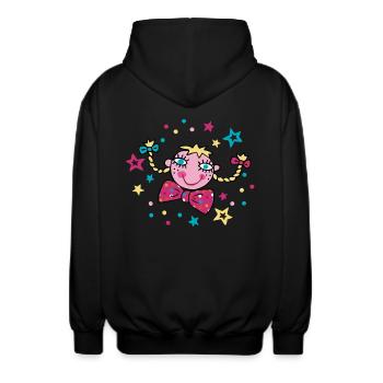 Confettis de carnaval - Veste à capuche unisexe - noir - Dos - AI Model Male 185 light (185cm)