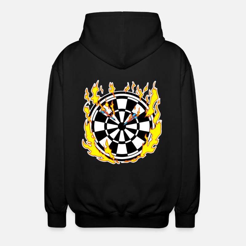 Jeu de fléchettes en feu - Veste à capuche unisexe - noir