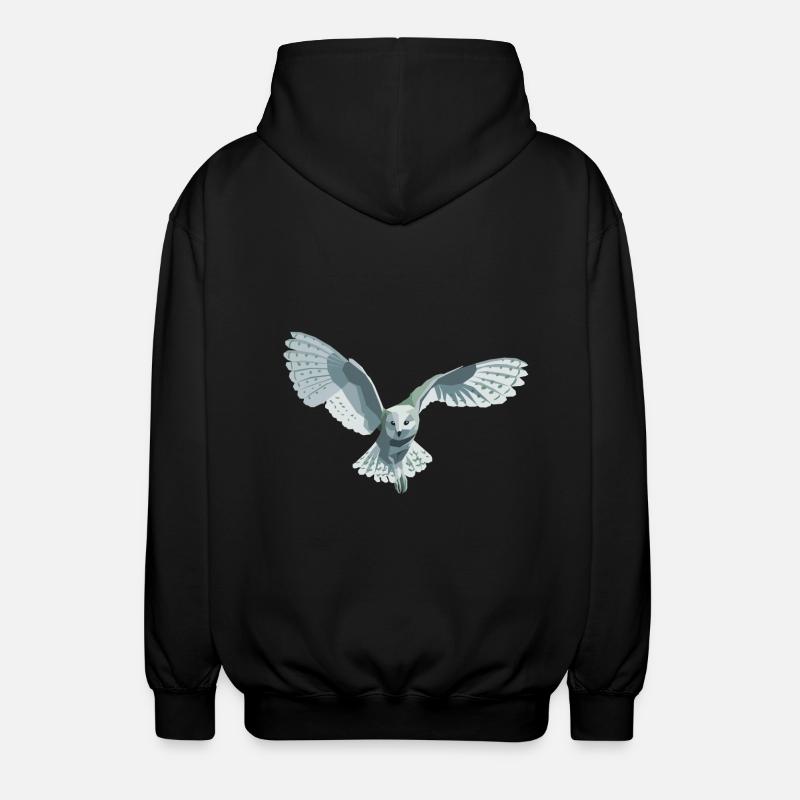 chat-huant - Veste à capuche unisexe - noir