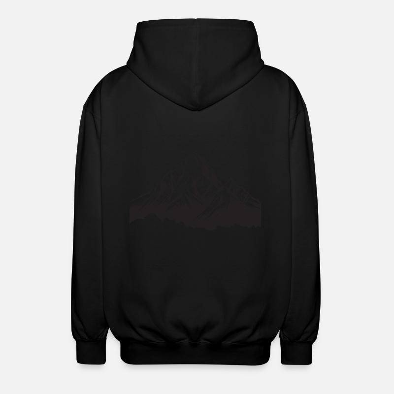 Mountains Graphics - Unisex Hooded Jacket - black
