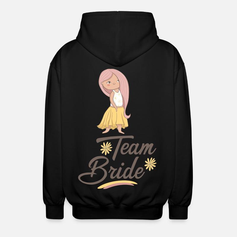 Team Bride - Unisex Hooded Jacket - black