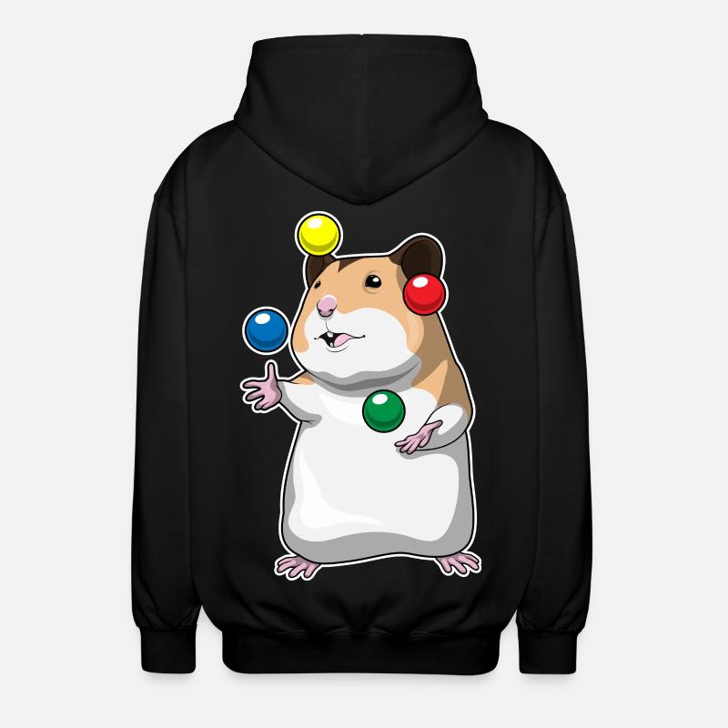 Jongleur hamster jongleur - Veste à capuche unisexe - noir