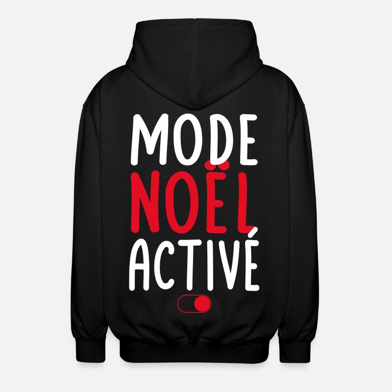 Mode Noël activé - Idée cadeau - Veste à capuche unisexe - noir