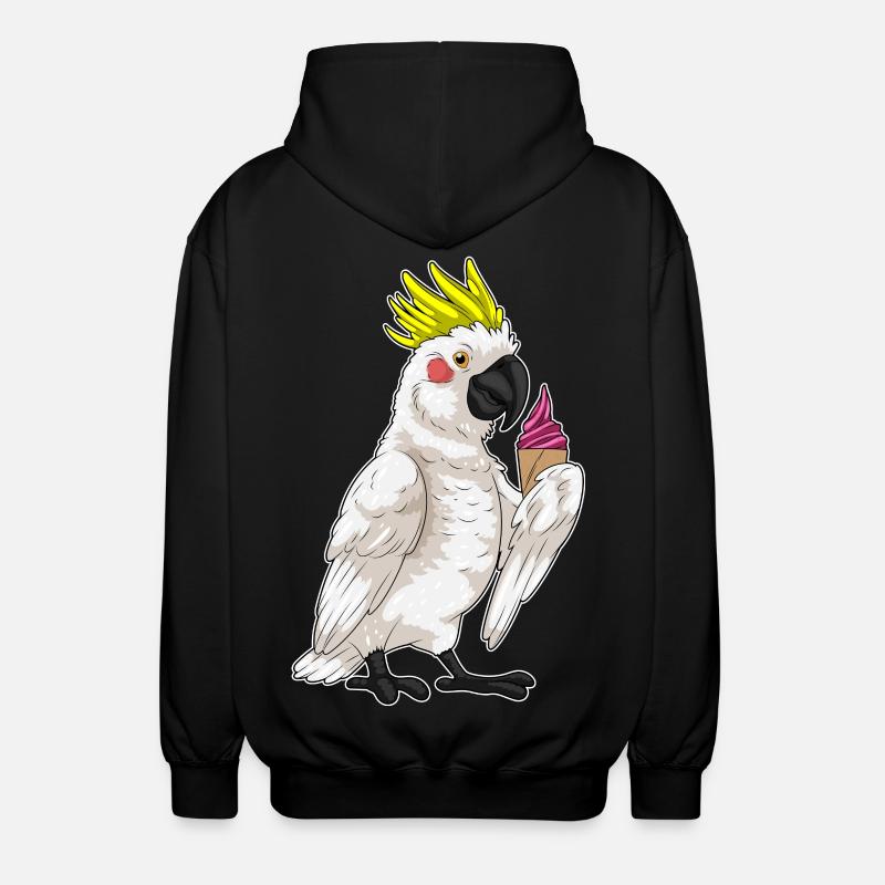Papagei Waffeleis - Unisex Kapuzenjacke - Schwarz