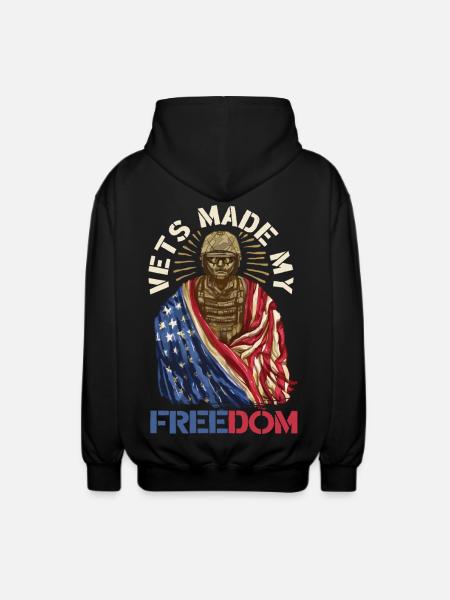 Veterans Day for Republicans - Unisex Hooded Jacket - black