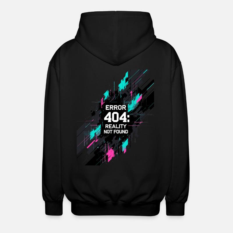Error: Reality not found - Unisex Hooded Jacket - black