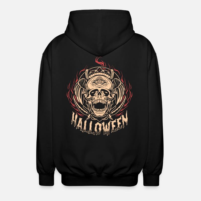 Crâne d’Halloween - Veste à capuche unisexe - noir