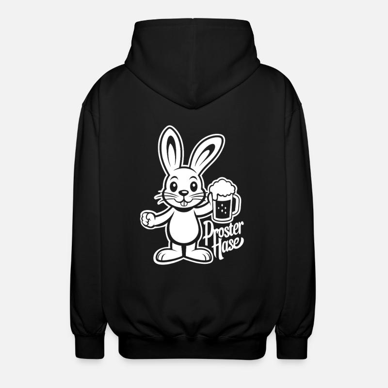 Prosterhase - Osterhase - Prost - Ostern - Unisex Kapuzenjacke - Schwarz