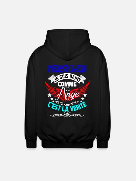 Boy's lyrics SAINT ANGE - Unisex Hooded Jacket - black