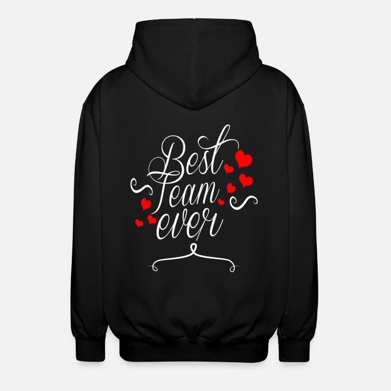 Best Team Ever - Unisex Hooded Jacket - black