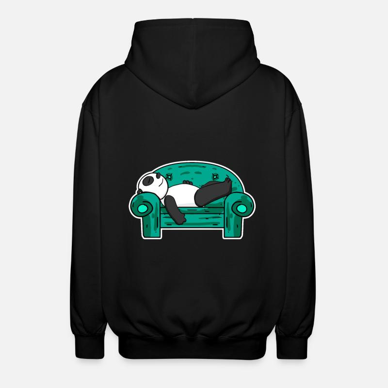 Panda - Unisex Kapuzenjacke - Schwarz
