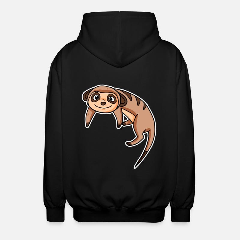 Erdmännchen - Unisex Kapuzenjacke - Schwarz