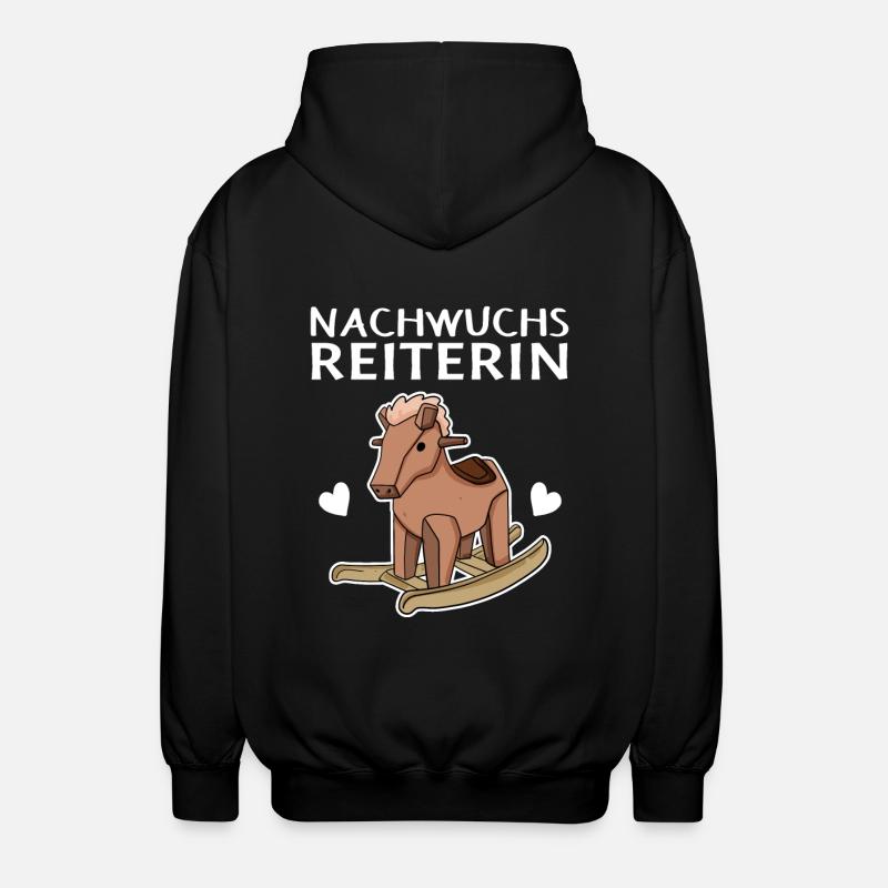 Reiterin Nachwuchs Pferd - Unisex Kapuzenjacke - Schwarz
