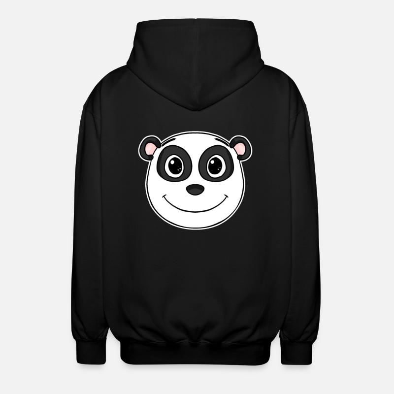 Panda - Unisex Kapuzenjacke - Schwarz