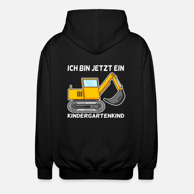 Kindergarten Bagger - Unisex Kapuzenjacke - Schwarz