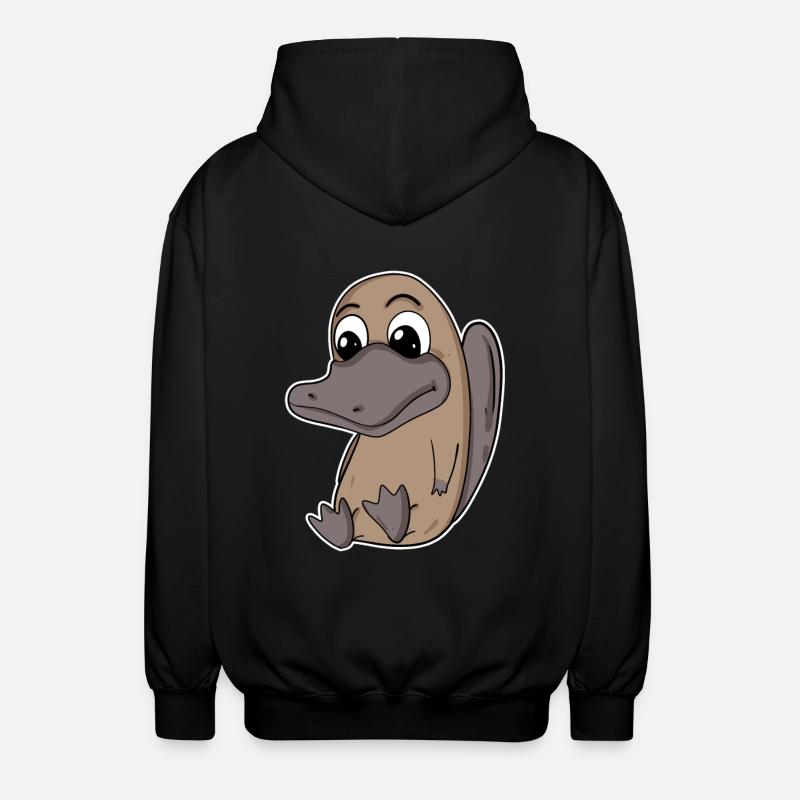 Schnabeltier - Unisex Kapuzenjacke - Schwarz
