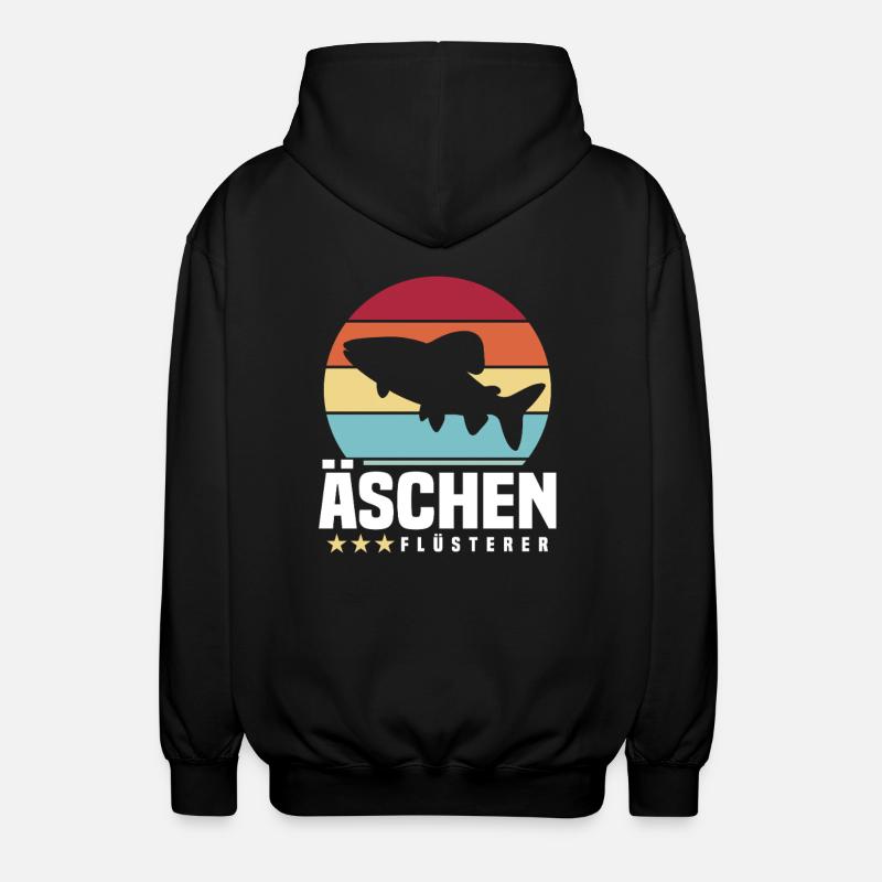 Äschen Flüsterer - Unisex Kapuzenjacke - Schwarz