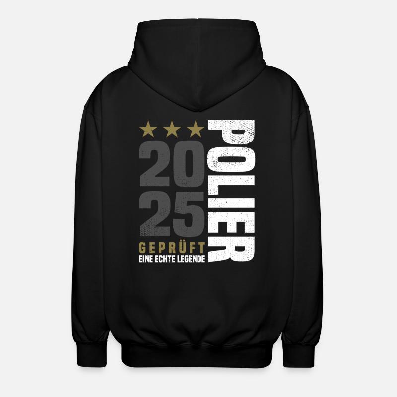 Geprüfter Polier 2025 - Unisex Kapuzenjacke - Schwarz