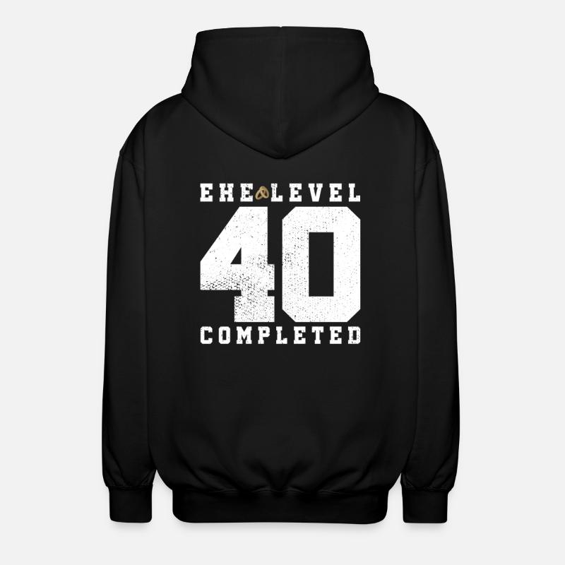 Marriage Level 40 Completed - Unisex Hooded Jacket - black