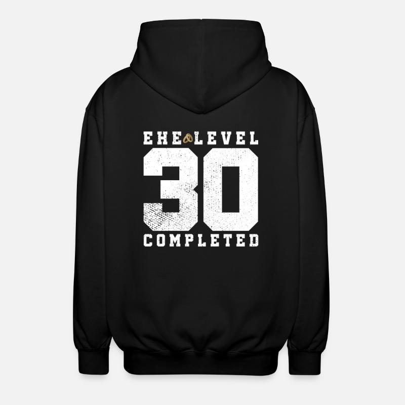 Mariage Niveau 30 Terminé - Veste à capuche unisexe - noir