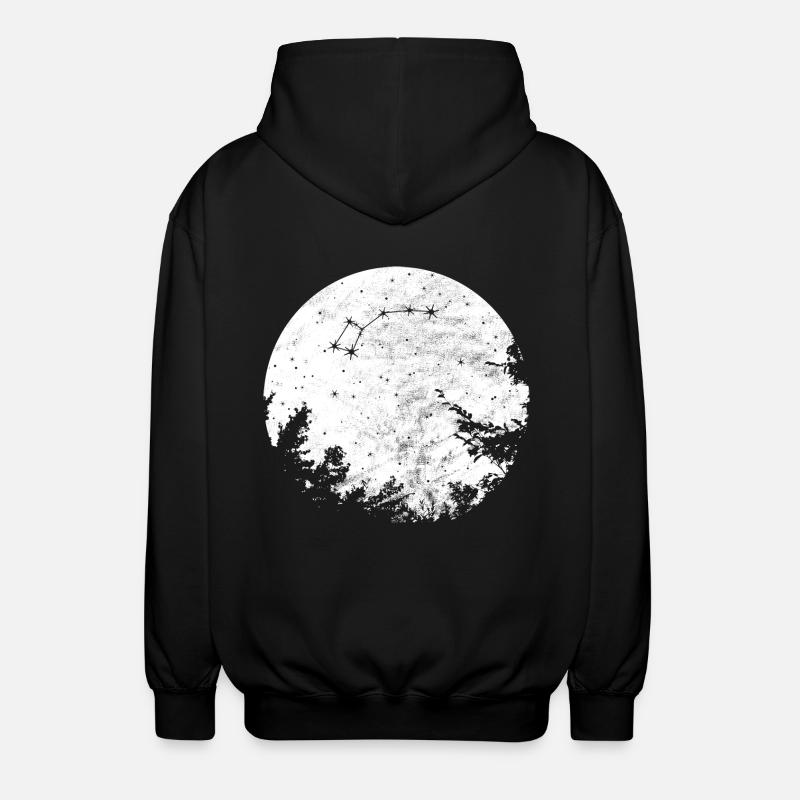 Petit, ours, constellation, signe - Veste à capuche unisexe - noir