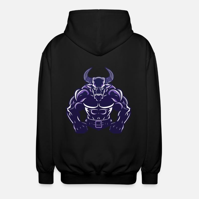 Muscles du taureau Musculation Taureau - Veste à capuche unisexe - noir
