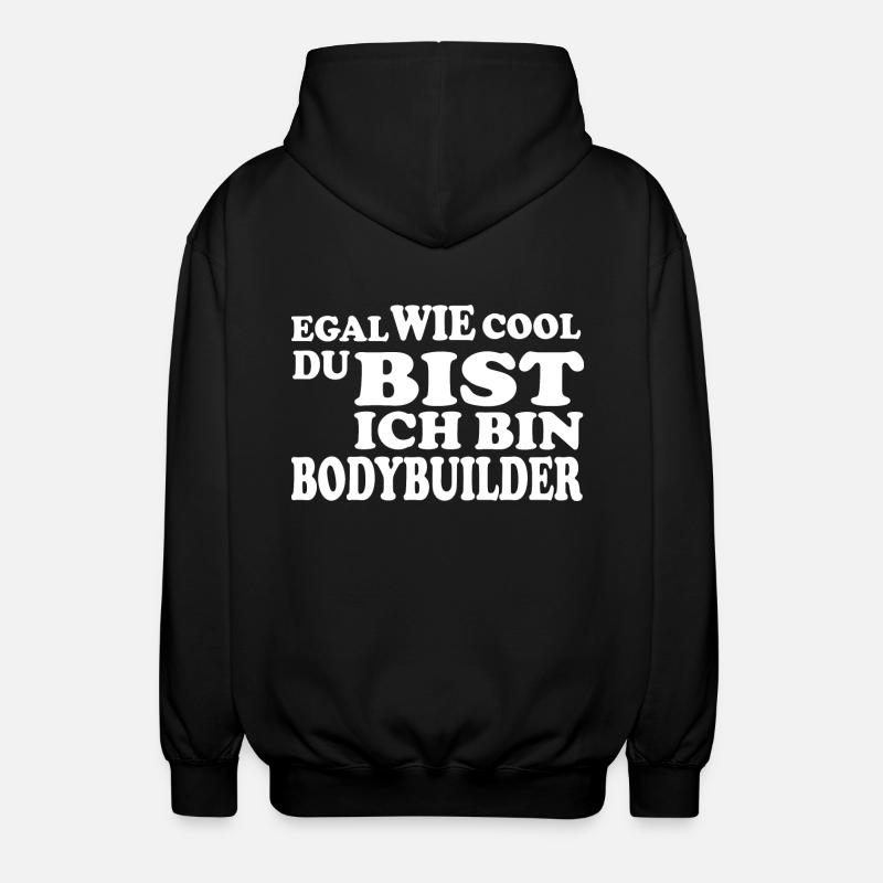 Bodybuilder - Unisex Kapuzenjacke - Schwarz
