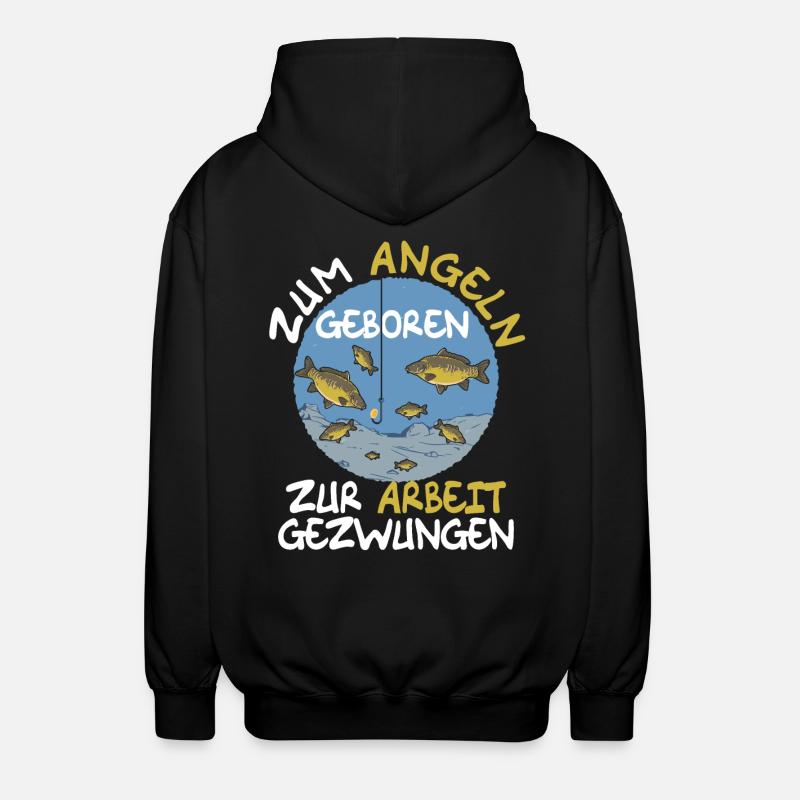 Fisch Fischen Karpfen - Unisex Kapuzenjacke - Schwarz