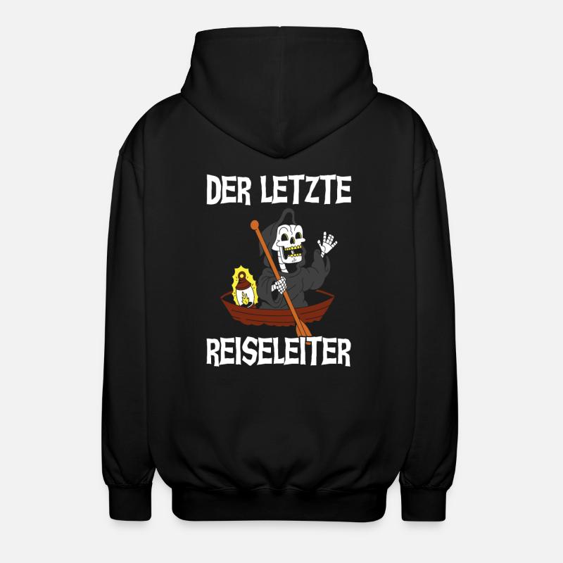 Schwarzer Humor Sensenmann Spruch Sarkasmus - Unisex Kapuzenjacke - Schwarz
