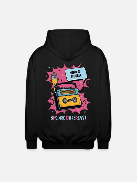 They are different ! - Unisex Hooded Jacket - black