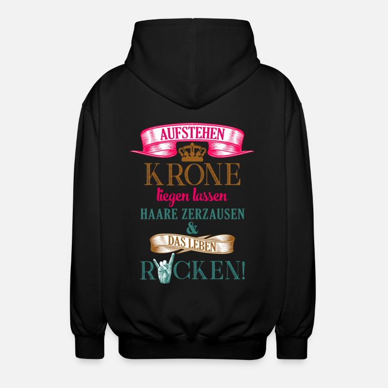 DAS LEBEN ROCKEN - Unisex Kapuzenjacke - Schwarz