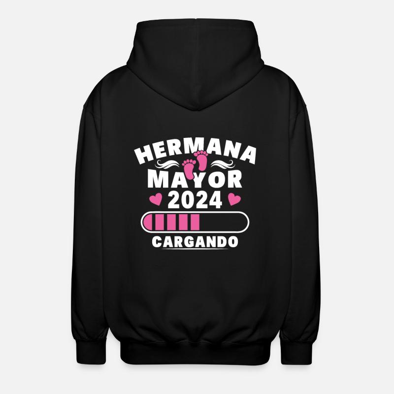 Große Schwester 2024 - Unisex Kapuzenjacke - Schwarz