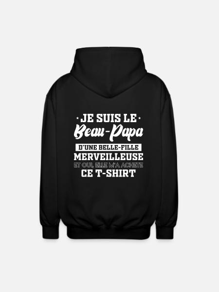 I am the stepdad of a stepdaughter, stepfather, - Unisex Hooded Jacket - black