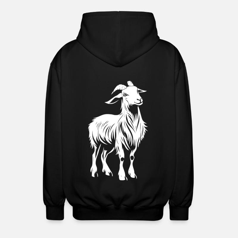 Chèvre Ziege - Veste à capuche unisexe - noir