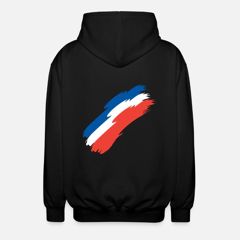Drapeau drapeau de la France - Veste à capuche unisexe - noir