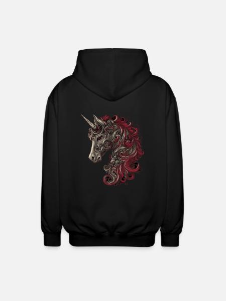 Einhornkunst - Unisex Kapuzenjacke - Schwarz