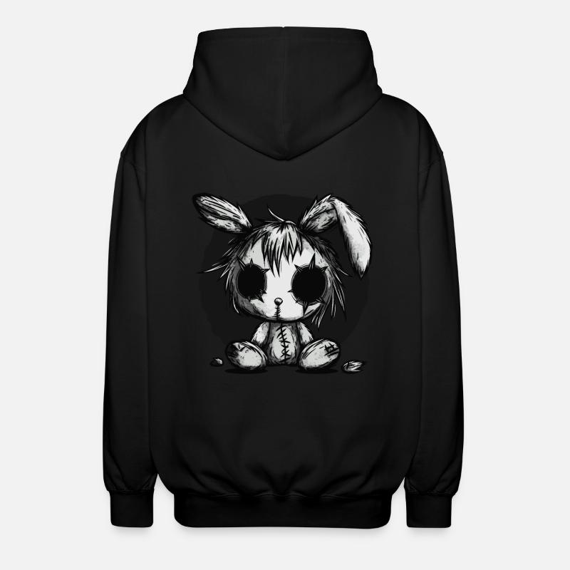 Mignon lapin effrayant - Veste à capuche unisexe - noir
