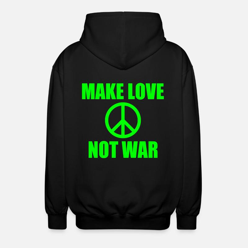 Make love not war - Veste à capuche unisexe - noir